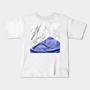 Navy marble Kids T-Shirt